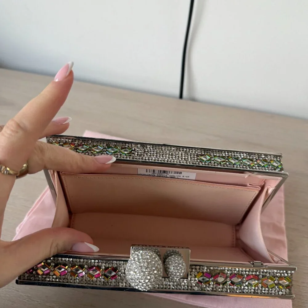 Sophia Webster Clara Clutch Box Bag Crystal Embellished - Picture 13 of 14